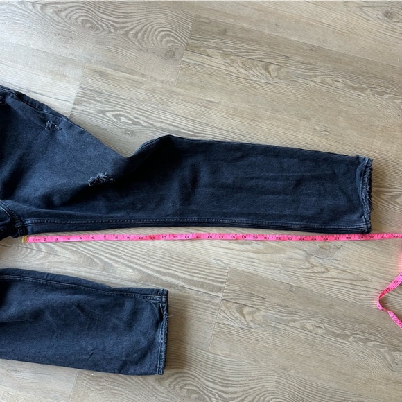 Abercrombie & Fitch womens The Dad high rise curve love jeans black size 2 / 26 - Picture 6 of 7